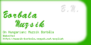 borbala muzsik business card